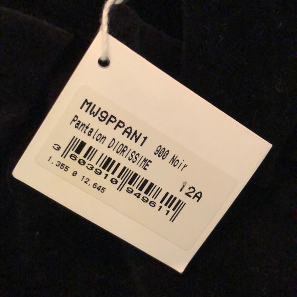 CHRISTIAN DIOR black velvet pants AUTHENTIC - Picture 4 of 4